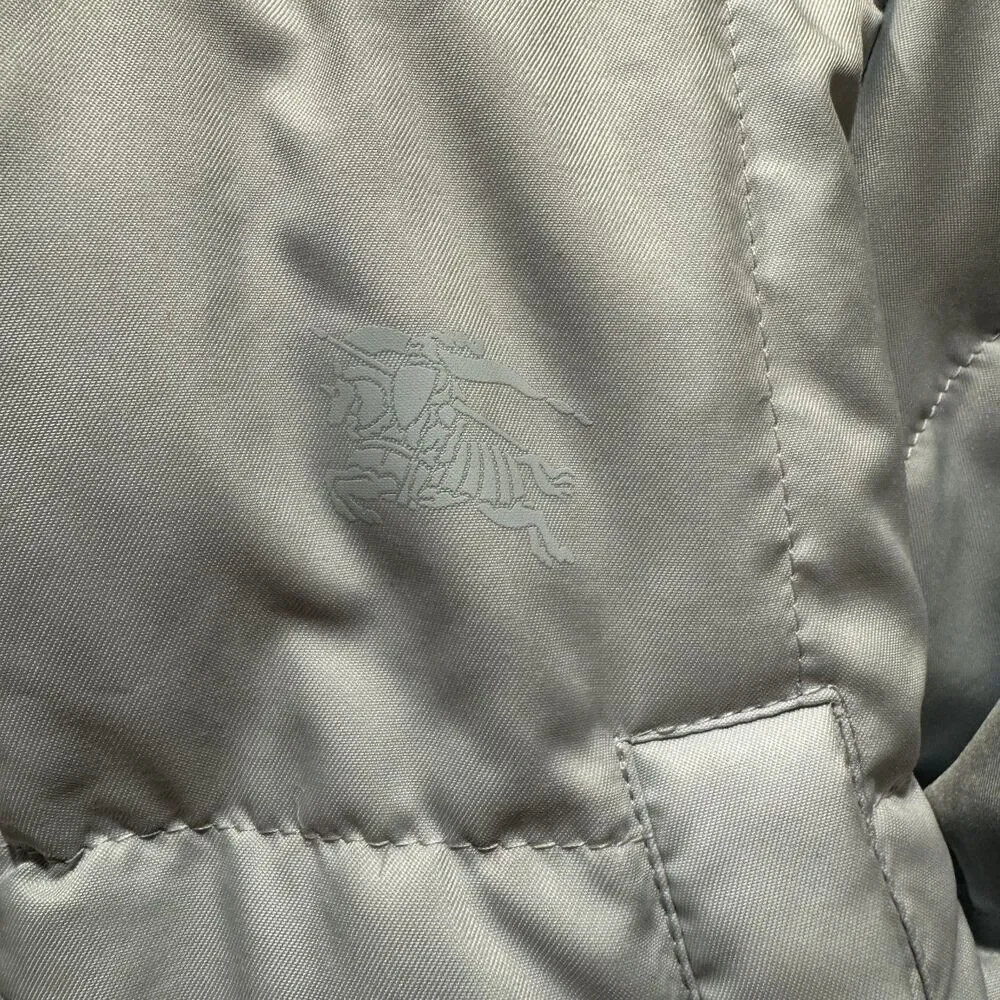 Burberry Snowsuit Down Filled Quilted Puffer Blue Nova Check Baby sz 12 month
